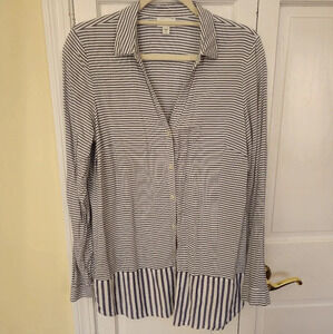 J.Jill long sleeve striped blouse size M